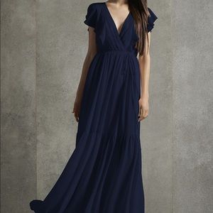 David’s Bridal bridesmaid dress size 10 navy